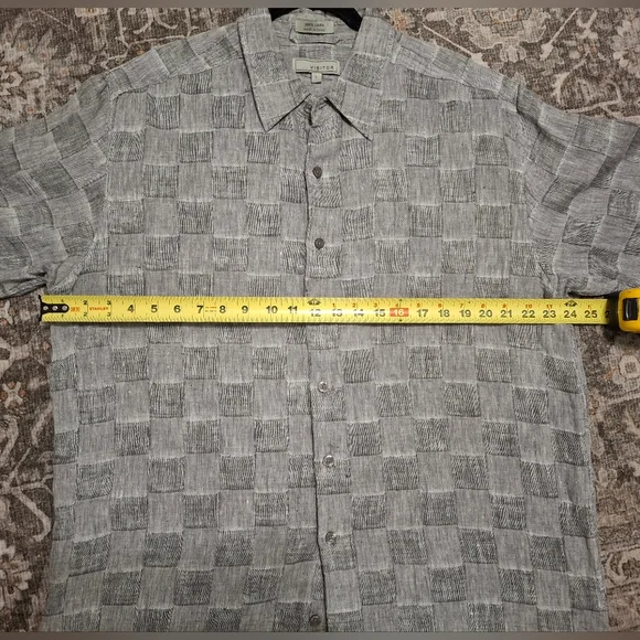 Visitor Mens 100% Linen Button Down Shirt - Picture 8 of 9